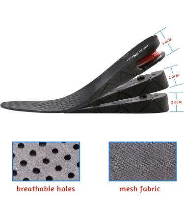 ERGOfoot 4-Layer Height Increase Insoles - 3.54 inch Air Cushion Taller Shoes Heel Inserts for Men and Women - Buy Online on GoSupps.com