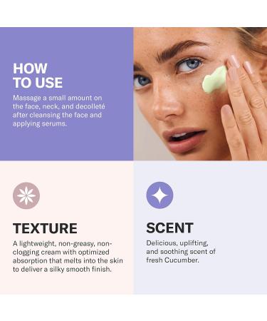 ODACITE Green Smoothie Hydrating Face Moisturizer - Lightweight Non-Greasy Creme for Plump Soothed Skin | Cucumber & Apple - International Shipping Available - Buy Online on GoSupps.com