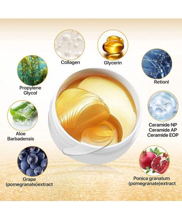 30 Pairs 24K Gold Collagen Eye Masks - Anti-Aging Pads for Dark Circles Puffiness & Hydration | Shop Internationally - Buy Online on GoSupps.com