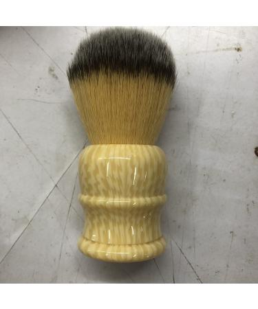CSB 26mm Synthetic Shaving Brush - Nylon Brush Knot with Imitation Ivory Resin Handle - Shaving Brushes for Men (White)
