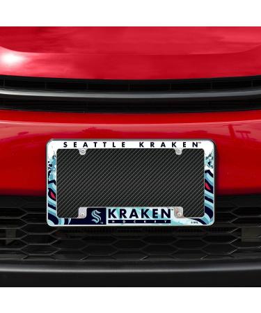 Seattle Kraken NHL All Over Chrome License Plate Frame - 12 x 6 | Rico Industries - Buy Online on GoSupps.com