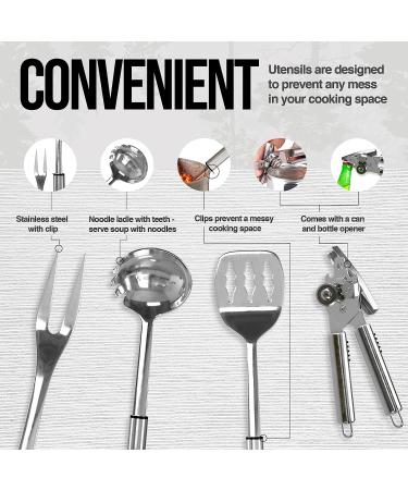 I LOVE PORTABLE STORE Camping Kitchen Utensil Set for Outdoor Cooking - Lightweight and Compact Utensils for Camping - Buy Online on GoSupps.com