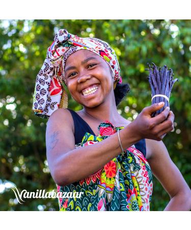 Vanillabazaar 100% Natural Madagascan Vanilla Powder (20g) - Premium Single Ingredient for Fast Infusion in Home Baking, Cooking, and Beverages - Buy Online on GoSupps.com