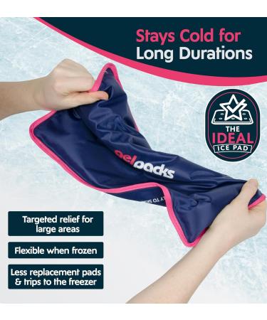 Magic Gel Cooling Pad for Injuries - 38x28 cm Cold Therapy Compress | Pain Relief Cool Pack | 1-Pack Fridge Package - Buy Online on GoSupps.com