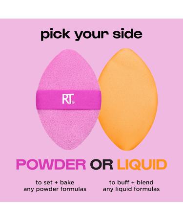 Real Techniques 4 Pack Miracle 2-In-1 Powder Puffs Dual-Sided Makeup Blending Puff Reversible Elastic Band Precision Makeup Sponge and Powder Puff For Liquid Cream and Powder Products 4/Miracle 2-In-1 Powder Puff - Buy Online on GoSupps.com