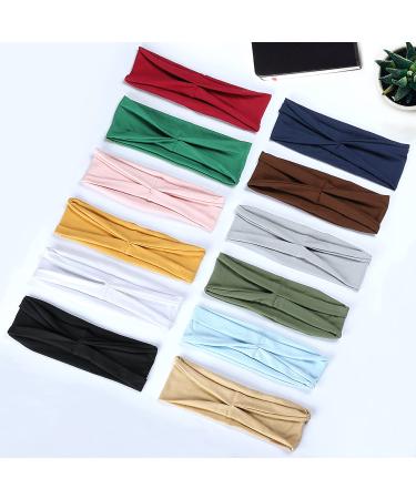 LOTUS78 12 Pack Women's Elastic Headbands - Non Slip Sweat Hair Wraps for Yoga, Workout, Running & Sports (Feel Icon) - Buy Online on GoSupps.com