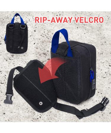 Meqi Medical Molle Tactical Bag - EMT First Aid IFAK Rip-Away Utility Pouch for Camping Hunting Hiking & Adventures | Red + Brown - Buy Online on GoSupps.com