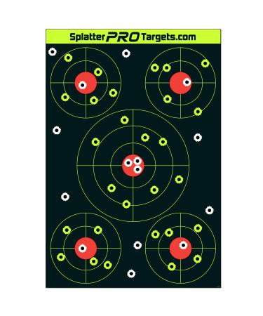 12x18 Splatter Targets. Shots Burst with a Bright Splatter Upon Impact. Instantly See Your Shots. 25 Pack