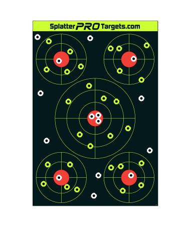 12x18 Splatter Targets. Shots Burst with a Bright Splatter Upon Impact. Instantly See Your Shots. 25 Pack