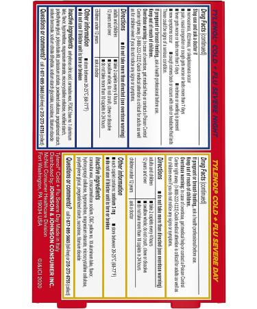 Tylenol Cold + Flu Severe Day & Night Caplets - 24 Count - Buy Online on GoSupps.com