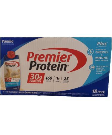 Premier 30g Protein PLUS Energy and Immune Support Shakes, 11 fl oz, 18-pack