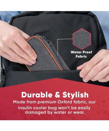 Elovate 15 Insulin Cooler Bag - Diabetic Supplies Organizer with Reusable Ice Packs - Travel Case for Easy Carry - Diasan Enterprises LLC - Buy Online on GoSupps.com