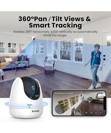 1080P Pet Camera with Night Vision, 2-Way Audio, Motion Detection | WiFi Indoor Security Camera with Smart Tracking & Alexa Compatibility - Buy Online on GoSupps.com