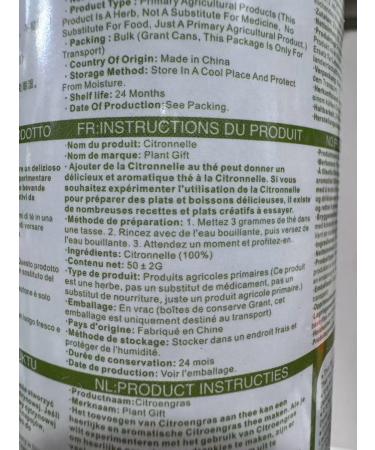 100% Lemongrass 35G/1.23oz citronnelle Pure - Feuilles en Vrac Herbal Tea - d caf in - Frais Non - OGM Savon Naturel Fleurs s ch es Faire des Herbes sirops Boissons citronnelle - Buy Online on GoSupps.com
