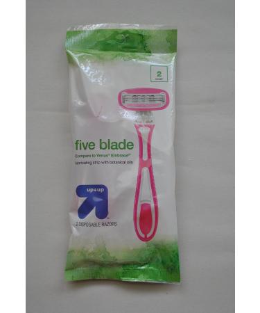 Five Blade Disposible Razors - 2ct