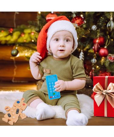 2-Pack Baby Biting Toys - Soft Silicone Robot Phone Design Teething Aids for 0-3 Years | Ideal Dental Gift for Newborns & Toddlers - Buy Online on GoSupps.com