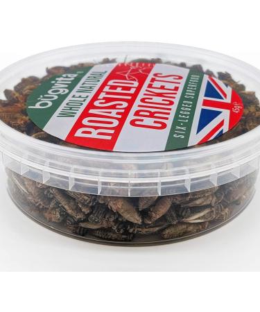 UK Farmed Crunchy Whole Roasted Crickets 48g - Nutrient-Rich Six-Legged Superfood | Edible Insects - Buy Online on GoSupps.com
