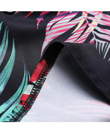 Men's Fashion Plant Print Short Sleeve Shirt - X-Large Red - Buy Online on GoSupps.com