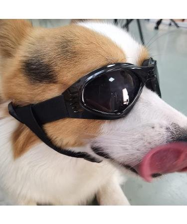 Small Dog UV Protection Goggles - Windproof Puppy Sunglasses in Black - Buy Online on GoSupps.com