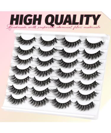 Ahrikiss Fluffy Cat Eye False Eyelashes - 14 Pairs Natural Volume 17mm Lightweight Curly Lashes - P01 14P-P01 for Stunning Eyes - Buy Online on GoSupps.com