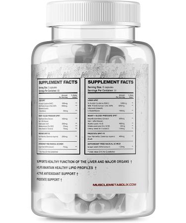 Cycle Safe Liver & Organ Defense | Complete Cycle Support for Men | Prostate & Liver Health | Antioxidant Grape Seed Extract | 180 Capsules - Buy Online on GoSupps.com
