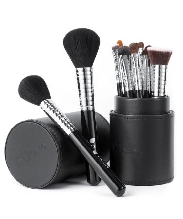 Ducare makeup brush set 11 pieces with make -up beauty brush holder Professional premium make -up brush set soft and skin -friendly fashion wood handle for high -quality refined look 11PCs