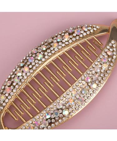 Euvoym 2 Pieces Banana Fish Hair Clip Rhinestone Fashion Banana Fish Combs Tort Toned Comb Long Hair Clips Fish Grip Slide Clip Ponytail Hair Comb Barrettes - Buy Online on GoSupps.com