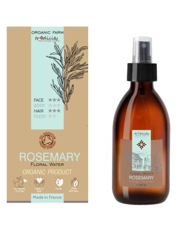 tradicity ORGANIC FARM Organic Rosemary Flower Water 250ml Hydrosol Oily skin Facial tonic spray against hair loss Astringent purifying pillow mist 250 ml