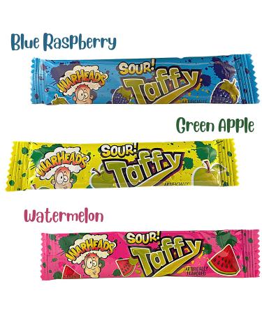 Warheads Sour Taffy Chewy Candies - Assorted Fruit Flavors - 3.59 oz - Ideal for Birthdays, Gender Reveals & Parties - Buy Online on GoSupps.com