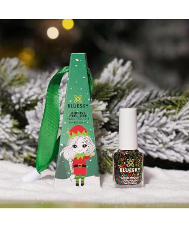 Bluesky Christmas Kids Nail Varnish Bauble - Mischievous Elf Green Glitter | Non-Toxic Water-Based Nail Polish for Kids 5ml - Buy Online on GoSupps.com