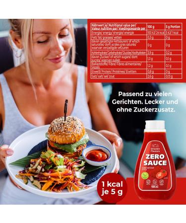 Zero Curry Ketchup Sauce 1x 425ml Light Sauce No Fat & No Added Sugar Vegan & Gluten Free Keto Friendly (425ml (1 Pack)  - Buy Online on GoSupps.com