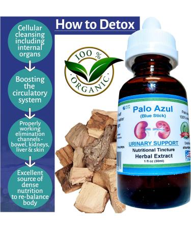 ALKAVITA Palo Azul Herb Concentrate Drops - Kidney Support Detox Cleanse | Natural Organic Ingredients - Buy Online on GoSupps.com