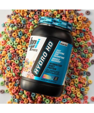 BPI Sports Hydro HD - 100% Hydrolyzed Whey Protein Powder - Muscle Growth, Recovery, 25g of Hydrolyzed Protein, Low Carb, Low Sugar, Fast Absorbing (23 Servings, Fruity Loopers) Fruity Loopers 23 Servings - Buy Online on GoSupps.com