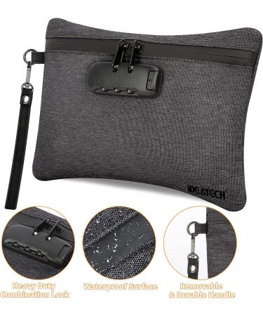 Smell Proof Bag Set with Combination Lock - Odor Proof Case for Travel - Money Safe Organizer - Black - Buy Online on GoSupps.com