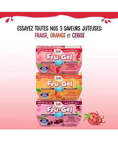Dole Fru-Gel Strawberry Fruit Juice Gels Fun and Healthy School Snack your kids will love! Made with 100% Fruit Juice & No Added Sugar (123g 24 Total Cups) - Buy Online on GoSupps.com