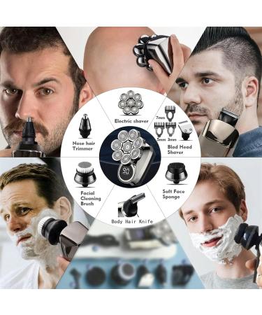 Balder Boss 6-in-1 Electric Shaver for Bald Men | Stainless Steel Hair Trimmer with LED & USB Charging - Buy Online on GoSupps.com