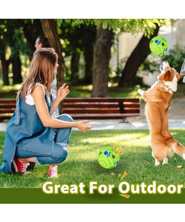 Divinggoe Wobbly Ball for Dogs - Interactive & Durable Dog Toy 13cm Green XL Fun Chick Noises for Boredom Relief Perfect for Large Dogs - Buy Online on GoSupps.com