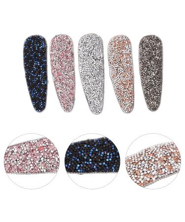 Buy Lurrose Rhinestone Snap Hair Clips - 5 Decorative Crystal Alligator Barrettes for Parties & Weddings - Buy Online on GoSupps.com