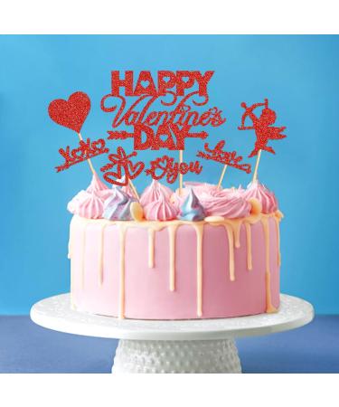 25 PCS Valentine's day Cupcake Toppers Red Glitter Sweet Love Cupid Cupcake Food Picks Valentine's Day Theme Wedding Bridal Shower Birthday Party Cake Decorations Supplies Cy-24-xs-108 - Buy Online on GoSupps.com