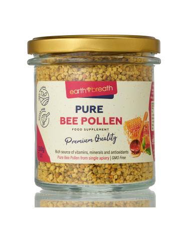Earthbreath Bee Pollen Granules - 200gr - Pure Raw Natural - Healthy Immunity Support - Free from Any Artificial Additives 200 g (Pack of 1)