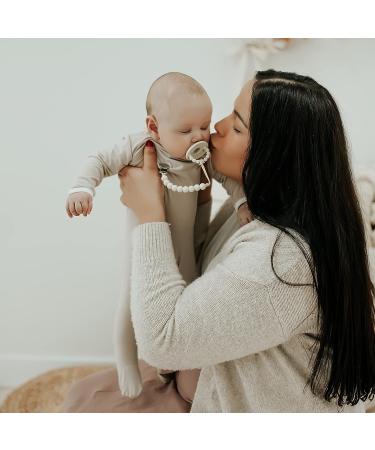 Bleu La La Lulababe Pacifier Clip - 1 Pack (Mocha) | Stylish and Practical Baby Accessory - Buy Online on GoSupps.com