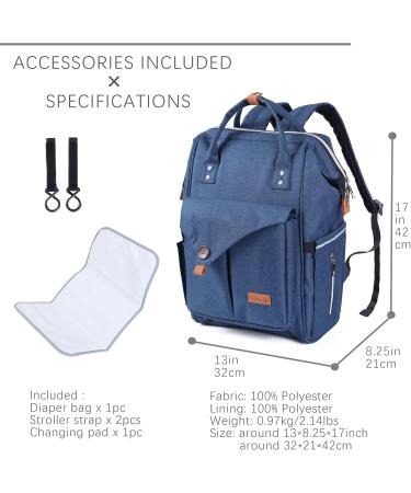 NEOtech Care Diaper Bag Backpack - Multifunctional Baby Bag for Boys & Girls | Wide Opening & Organized Pockets - Black Gray Blue - Buy Online on GoSupps.com