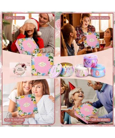 Women's Scented Candle Gift Set - 4-Piece Aromatherapy Candles for Christmas & Birthdays | Natural Soy Wax 120 Hours Long Lasting Stress Relief Fancy Design - Buy Online on GoSupps.com