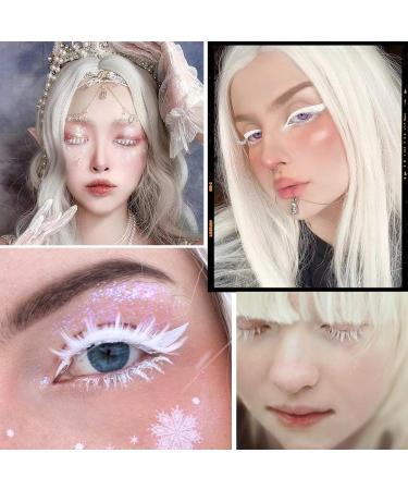 White False Eyelashes for Cosplay & Halloween | Natural Look Anime Makeup - 3 Pairs - Buy Online on GoSupps.com