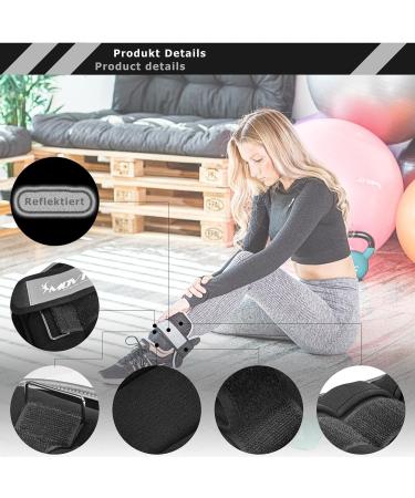 Buy MOVIT Set of 2 Neoprene Weight Cuffs - Adjustable 2x 2.0kg with Reflectors | Olive Green - International Shipping Available - Buy Online on GoSupps.com