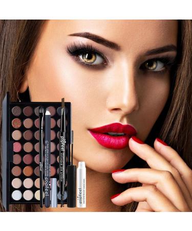 Eyeshadow Palette with Brushes | Eyeshadow Palette Makeup Set with Brush - 40 Colors Pigmented Matte Shimmers Metallic Neutral and Colorful Blendable Waterproof Eye Shadow Generic Set001 - Buy Online on GoSupps.com