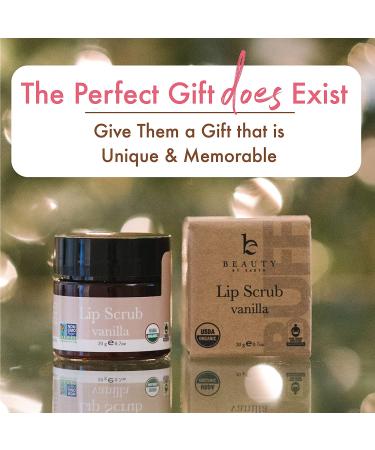 Organic Vanilla Lip Scrub - Exfoliate, Moisturize & Care for Chapped Lips - 0.7 oz - Buy Online on GoSupps.com