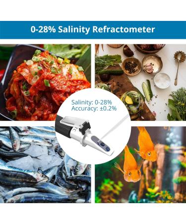 Autoutlet Salt Content Refractometer | 0-28% ATC Salinity Tester for Seafood Soy Sauce & More - Buy Online on GoSupps.com
