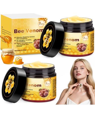 Bee Venom Skin Cream New Upgrade 2pcs 60g Multipurpose Bee Venom Skin Treatment Cream for Repair Moisturize and Lift