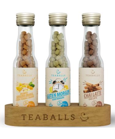 Teaballs ORGANIC TEABALLS - Pack of 3 - Feel Good - Ginger Turmeric Orange - Good morning chai latte for approximately 120 cups of tea